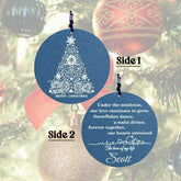 Two-sided, personalized Christmas ornament for personalized wind chime .